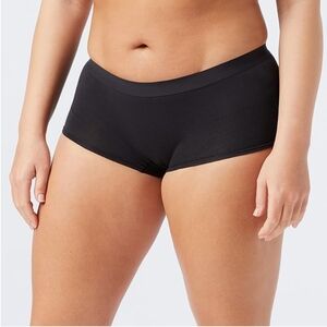 Amazon Essentials Womens Terry Panties Boyshorts Black Size Large Set of 5 NEW